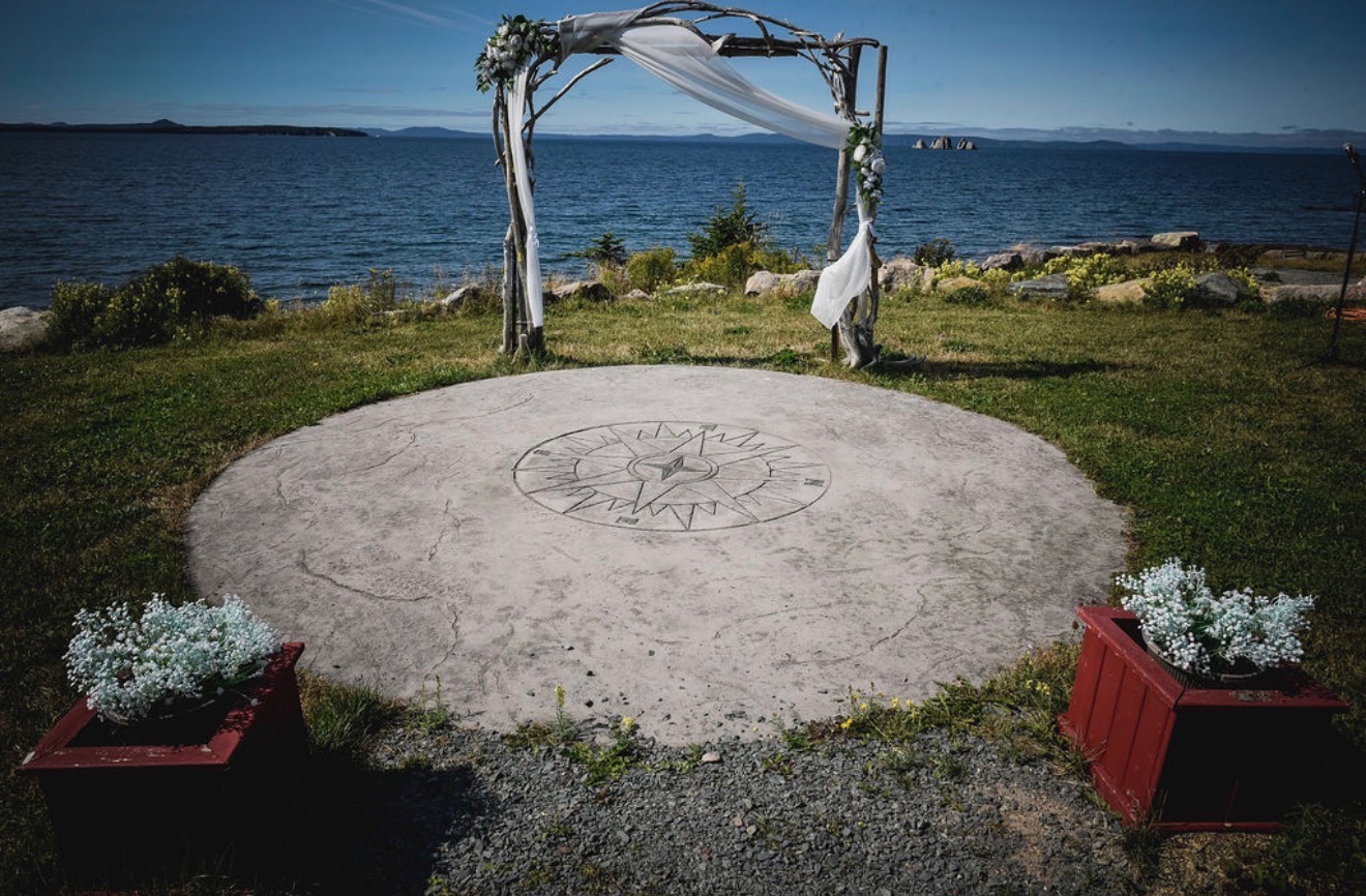 Coastal Wedding Setup in Newfoundland